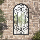 Vidaxl garden mirror 70x30 cm iron black