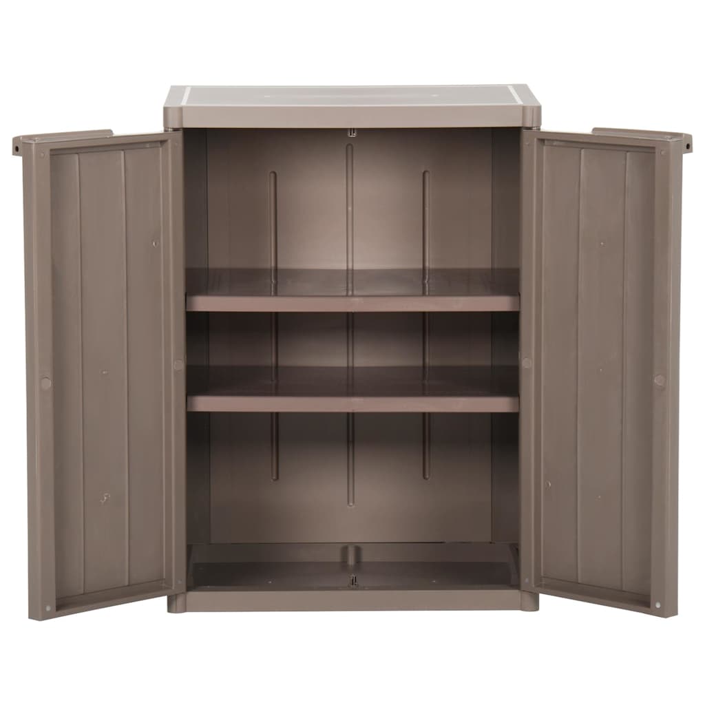Vidaxl tuinkast 65x45x88 cm polypropyleen hout-look bruin