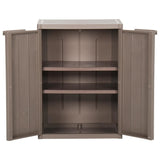 Vidaxl tuinkast 65x45x88 cm polypropyleen hout-look bruin