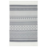 Vidaxl vloerkleed 160x230 cm katoen grijs en wit