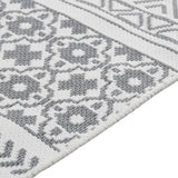 Alfombra Vidaxl 160x230 cm Algodón gris y blanco