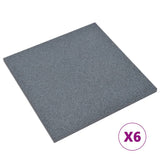 Vidaxl valtegels 6 st 50x50x3 cm rubber grijs