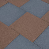 Vidaxl valtegels 6 st 50x50x3 cm rubber grijs