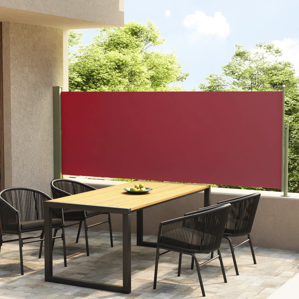 Parabrisas Vidaxl extensible 117x300 cm rojo