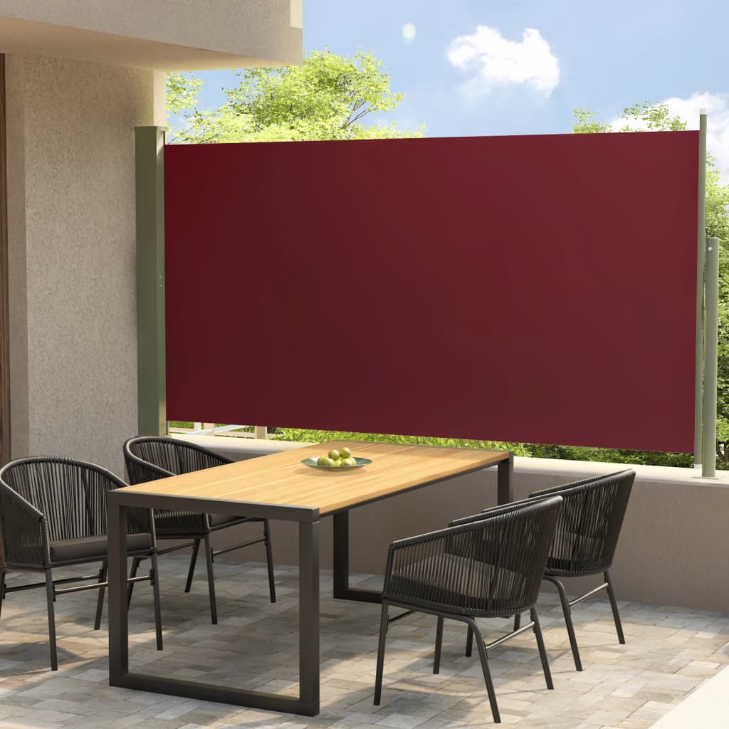 Vidaxl Garden Bildschirm ausziehbar 160 x 300 cm rot