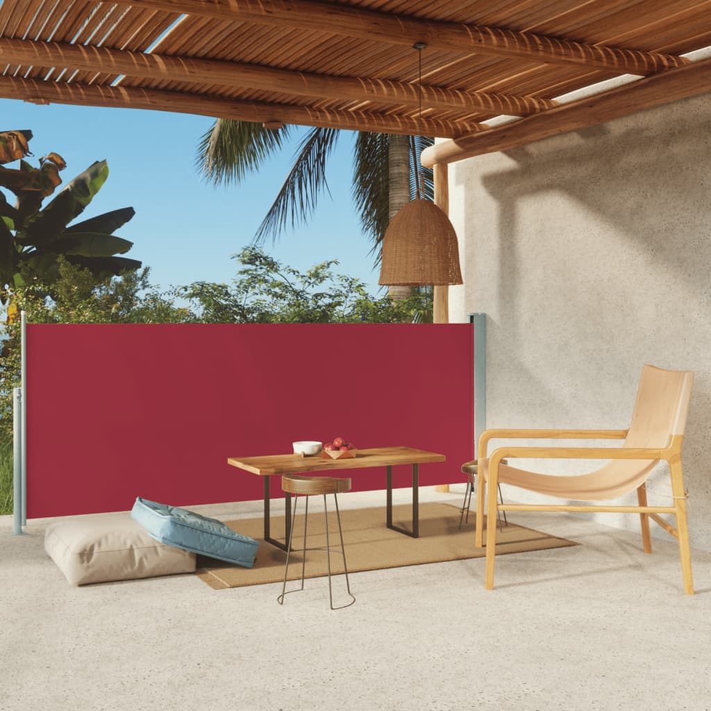 Parabrisas Vidaxl extensible 117x300 cm rojo