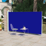 Pantalla de jardín Vidaxl extensible 160x300 cm azul