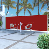 Pantalla de jardín Vidaxl extensible 160x500 cm rojo