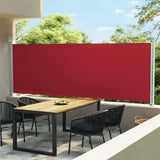 Pantalla de jardín Vidaxl extensible 160x600 cm rojo