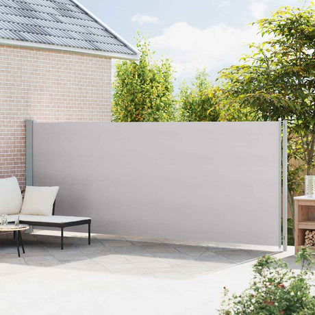 Vidaxl tuinscherm uittrekbaar 180x614 cm grijs