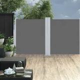 Vidaxl windscherm uittrekbaar 160x600 cm antracietkleurig