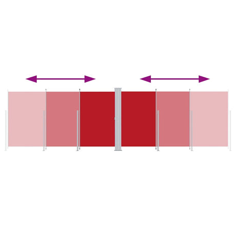 Vidaxl windscherm uittrekbaar 180x600 cm rood