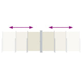Vidaxl windscherm uittrekbaar 200x600 cm crèmekleurig