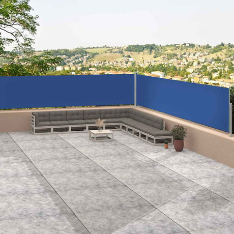Vidaxl windscherm uittrekbaar 117x1200 cm blauw
