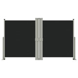 Vidaxl windscherm uittrekbaar 140x1200 cm zwart