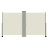 Vidaxl windscherm uittrekbaar 140x1200 cm crèmekleurig