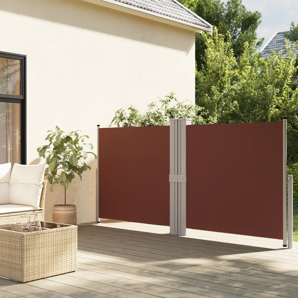 Pare-brise Vidaxl extensible 140x1200 cm brun