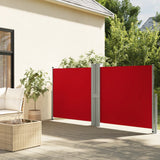 Vidaxl windscherm uittrekbaar 140x1200 cm rood