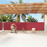 Vidaxl windscherm uittrekbaar 160x1200 cm rood