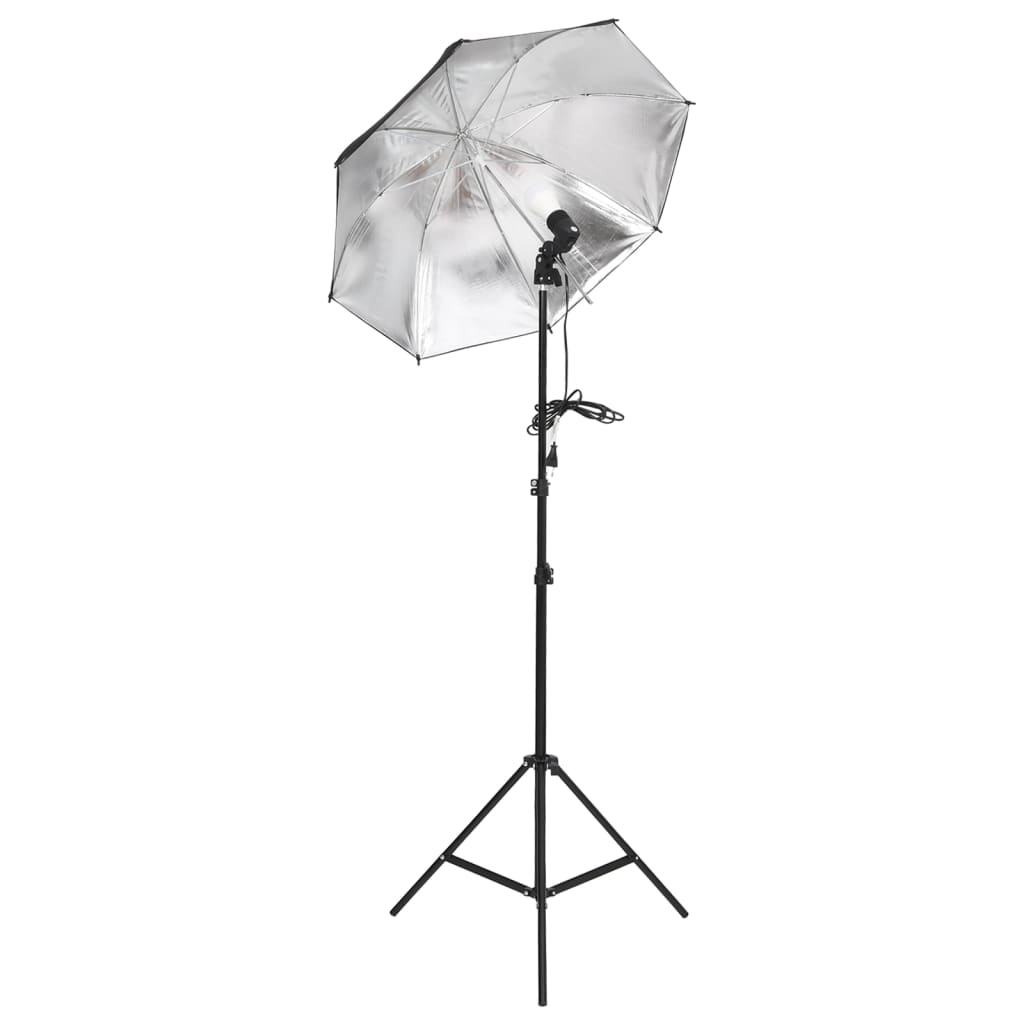 Vidaxl Studio Lighting Set con treppiedi e ombrelli