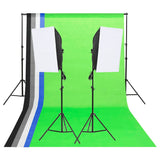 Vidaxl Studio Lighting Set con fondos y softboxes