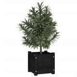 Jardinières vidaxl 2 pcs 31x31x31 cm en pin solide noire