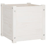 VidaXL Plantenbakken 2 st 40x40x40 cm massief grenenhout wit