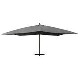 Vidaxl flytende parasol med trepol 400x300 cm antracitt -farget