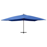 Vidaxl flytende parasol med trepol 400x300 cm Azure Blue