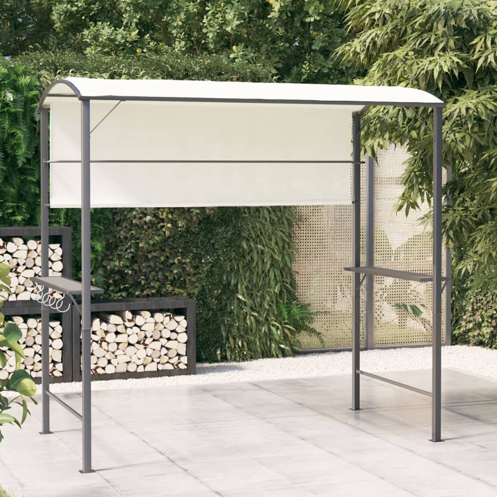 Arbor de Vidaxl con techo de 220x110x200 cm de crema -cocinera