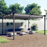 Vidaxl Garden Practir s rozsáhlou střechou 4x3 m anthracite -colored