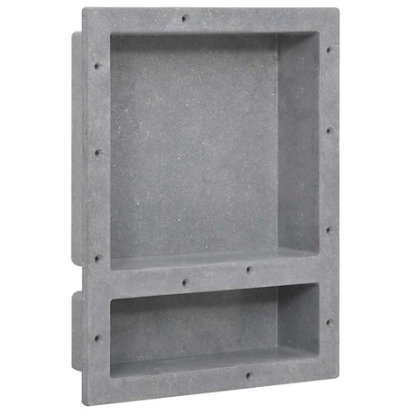 Vidaxl douchenis met 2 vakken 41x51x10 cm matgrijs