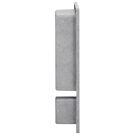 Vidaxl douchenis met 2 vakken 41x51x10 cm matgrijs
