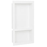 Vidaxl douchenis met 2 vakken 41x69x9 cm hoogglans wit