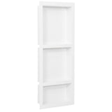 Vidaxl shower with 3 compartments 41x99x9 cm high gloss white