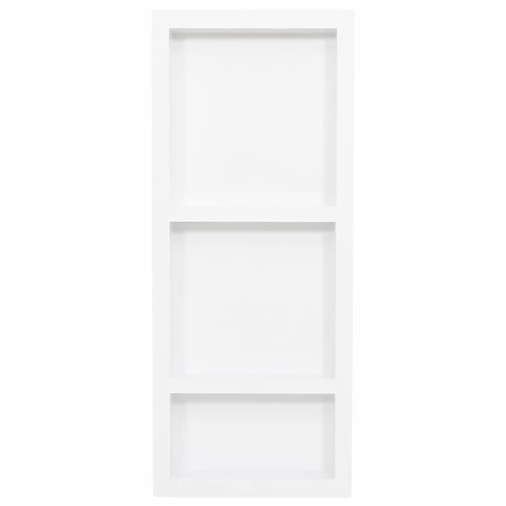 Vidaxl doccia con 3 scomparti 41x99x9 cm di bianco lucido