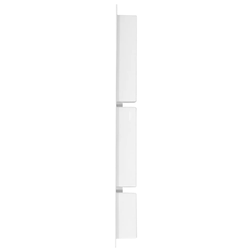 Vidaxl shower with 3 compartments 41x99x9 cm high gloss white