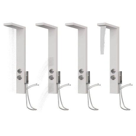 Vidaxl douchepaneelsysteem aluminium wit