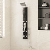 Vidaxl douchepaneel 18x45,5x130 cm glas zwart