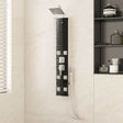 Vidaxl douchepaneel 18x45,5x130 cm glas zwart