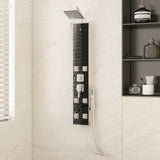 Vidaxl douchepaneel 18x45,5x130 cm glas zwart