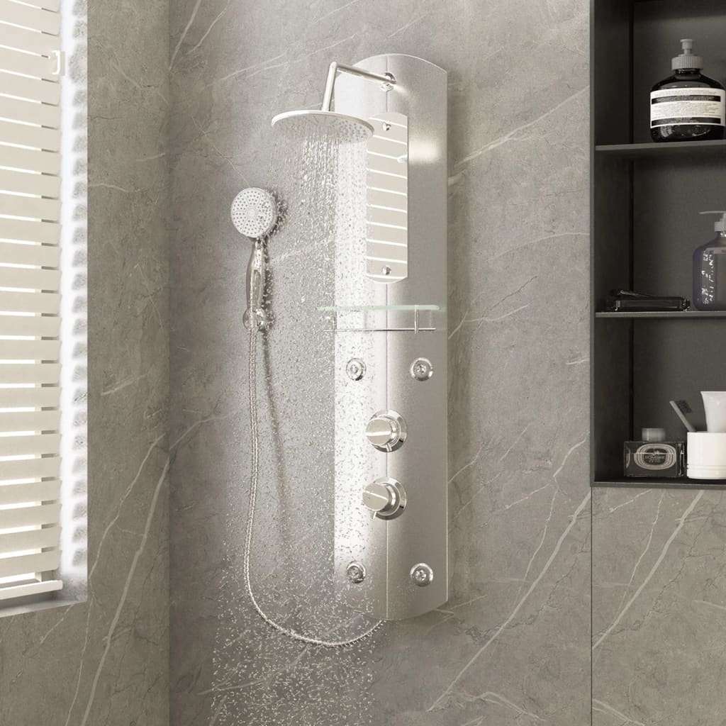 Vidaxl Shower Panel 25x43x110 cm srebrny kolor