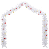 Vidaxl Christmas garland decorated with Christmas balls 5 m white