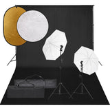 Vidaxl Photo studio set with lighting set, background and reflector