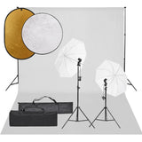 Vidaxl Photo Studio -Set mit Beleuchtungssatz, Hintergrund und Reflektor