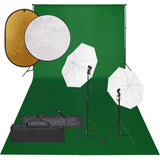 Vidaxl Photo studio set with lighting set, background and reflector