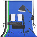 Vidaxl Photo studio set with lighting set and background