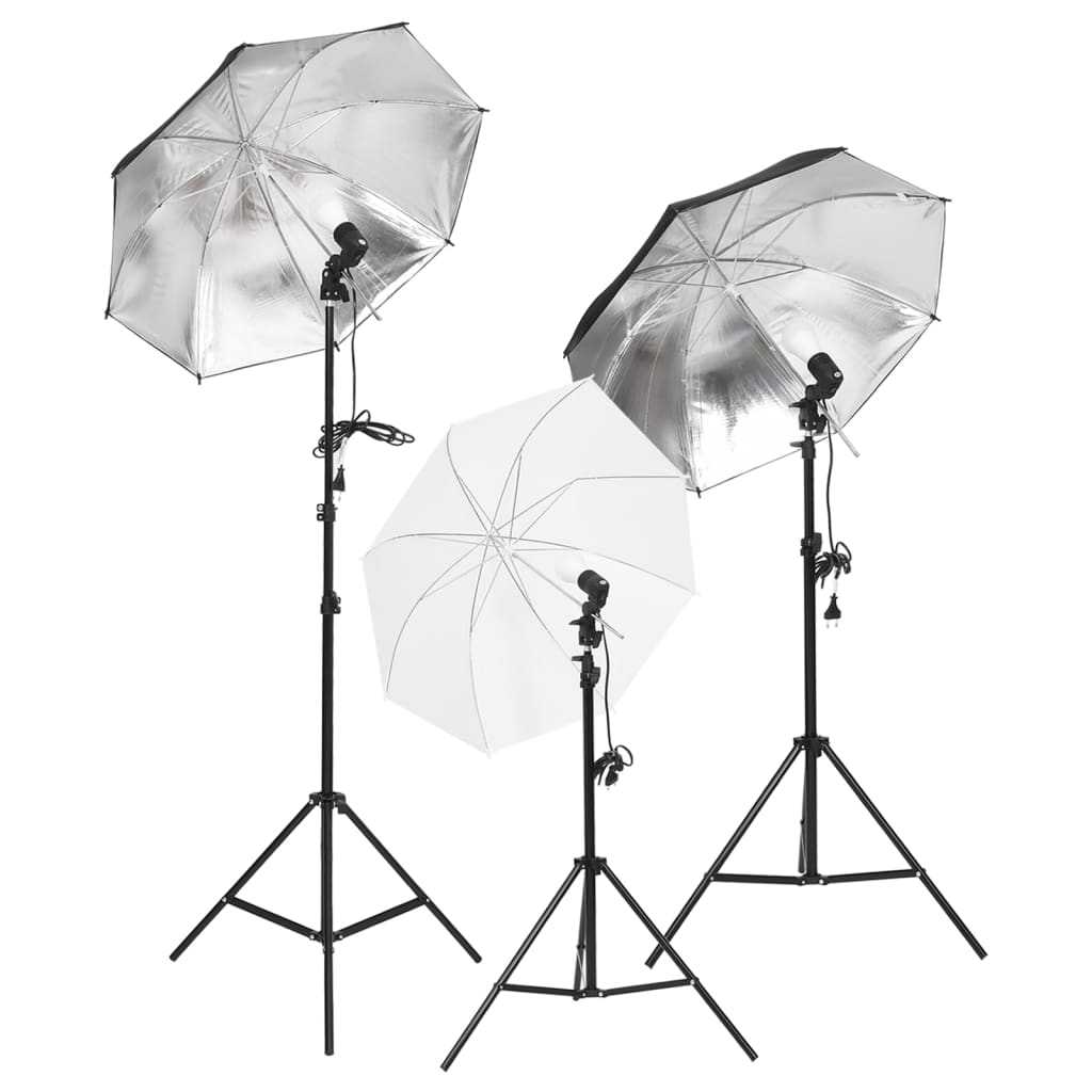 Vidaxl Photo Studio Set med belysningssæt og baggrund