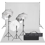 Vidaxl Photo studio set with lighting set and background