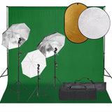 Vidaxl Photo studio set with lighting set, background and reflector